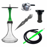 Кальян Alpha Hookah Model X Green Fluor в полной комплектации арт. Online