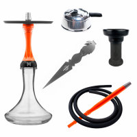 Кальян Alpha Hookah Model X Orange Fluor в полной комплектации арт. Online